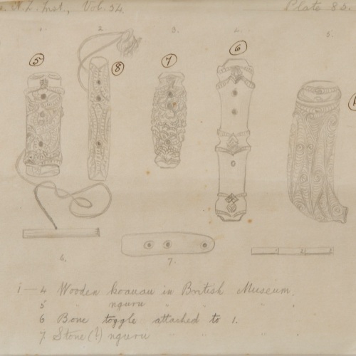 A Sketch of a Nguru at The British Museum by an Unknown Artist