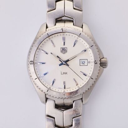 Stainless Steel, 40mm TAG Heuer Link Quartz Wristwatch