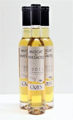 (3) 2011&nbsp;Domaine Cazes Vin Doux Naturel Muscat de Rivesaltes 375ml