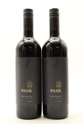 (2) 2019 Pask Declaration Merlot, Gimblett Gravels