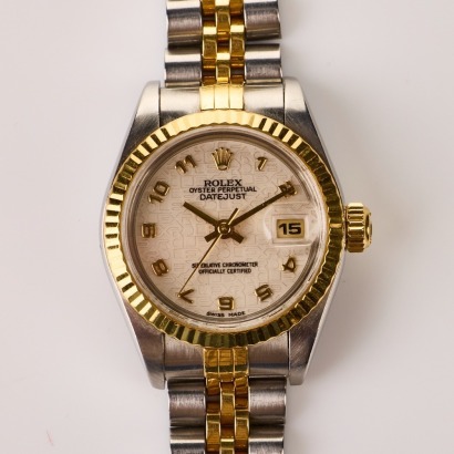 Stainless Steel / Yellow Gold, 26mm Rolex Oyster Perpetual Datejust Wristwatch, circa 1998