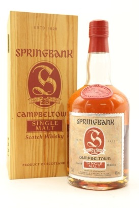 (1) Springbank 25 Year Old Single Malt Scotch Whisky, 46% ABV, Circa 1990s (GB)