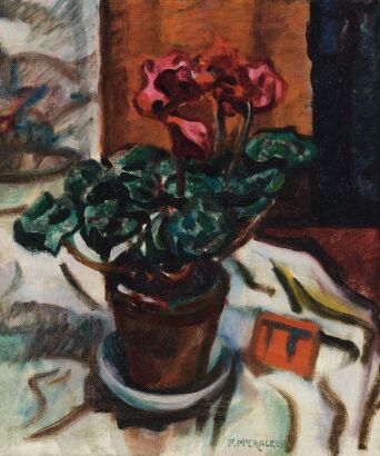 FRANCIS MCCRACKEN Still Life with Cyclamen