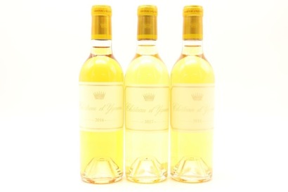 (1) 2016 - 2018 Chateau d'Yquem Vertical Collection, Sauternes, 3 Bottles Sold as One Lot, 375ml