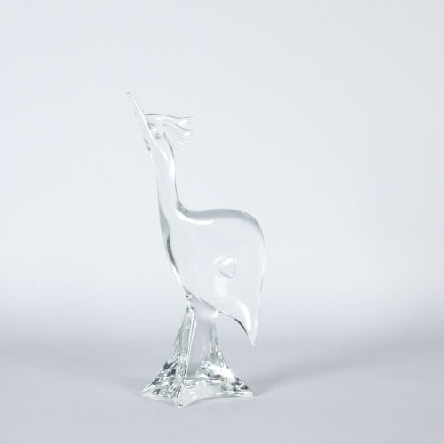 A Sculptural Glass Bird by Jouette