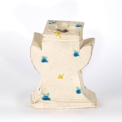 Small Winged Vase with Turquoise and Yellow Spots, 1992