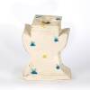 Small Winged Vase with Turquoise and Yellow Spots, 1992