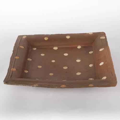 Square Moulded Slab Built Dish, 1980s
