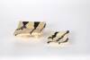 Two Square Dishes with Black Lines, 2005/06