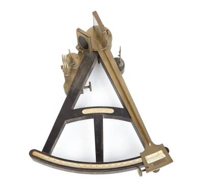 A Victorian Ebony and Brass Frames Sextant by 'Carpenter & Westley', Birmingham