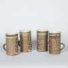 A Set of Four Len Castle Coffee Mugs