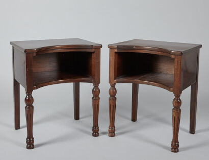 A Pair of Mahogany Bedsides