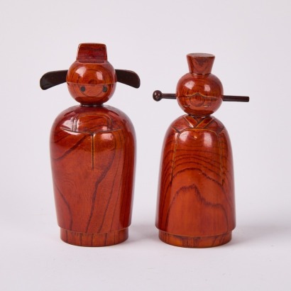 A Pair of Japanese Kokeshi Dolls