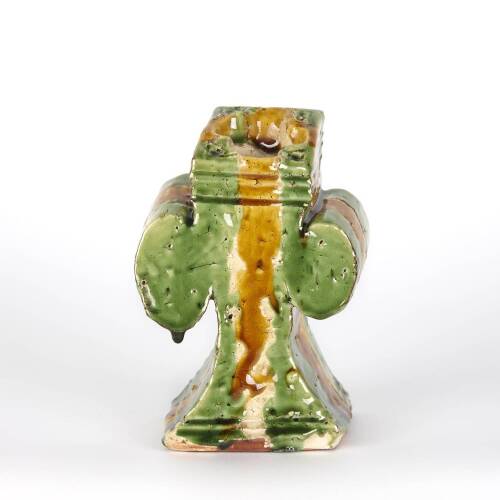 Winged Vase with Green and Gold Stripe, 1980s