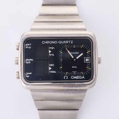 Stainless Steel, OMEGA Seamaster Chrono-Quartz “Albatros” Montreal 1976, Analog/Digital Wristwatch - For Repair / Spare parts - NO Reserve