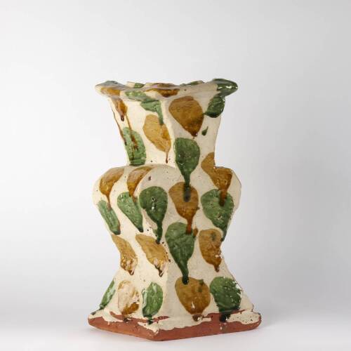 Vase with Green and Gold Splashes, 1990s