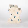 Small Winged White Vase with Blue Spots, 1980s