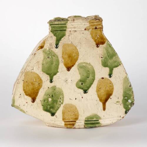 Vase with Green and Gold Splashes, 1980s