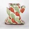 Cream Vase Winged with Red Green Splashes, 1990s