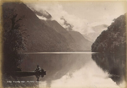 ARTIST UNKNOWN / BURTON BROS Lake Ada - Milford Sound / Bowen Fall (540 Feet) from Deck of Tarawera