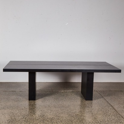 A Minimalist Black Dining Table