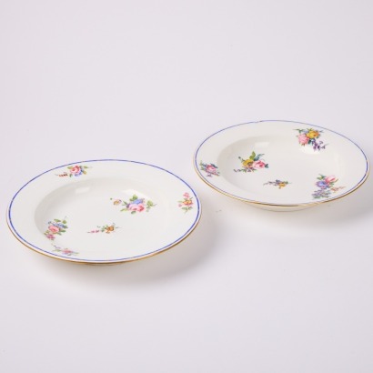 A Pair of 18th Century Painted Soup Bowls