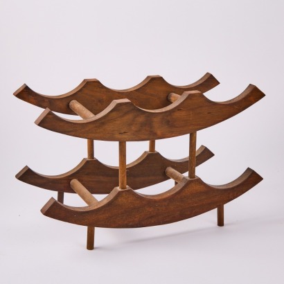 A Crafted Wooden Six Bottle Wine Rack