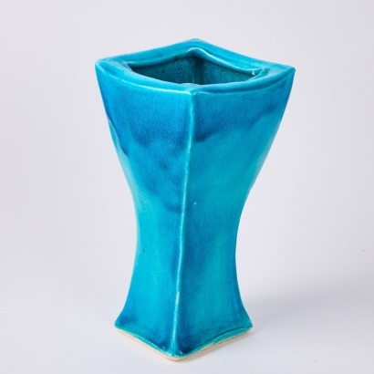 A Merilyn Wiseman Protruding Blue Glaze Vase