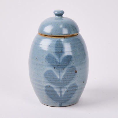 A Blue Glazed Ceramic Jar