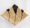 Large Diamond Dish in Cream with Black Lines, 2006