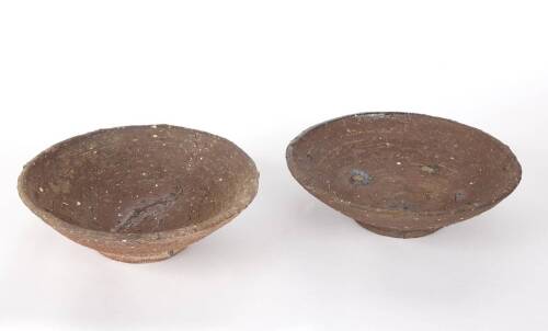 Pair of Locally-Sourced Clay Plates, Early-1980s