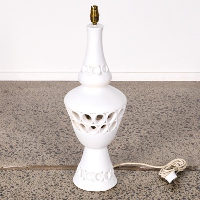 A White Plaster Table Lamp