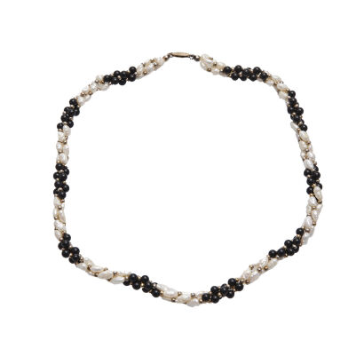 Freshwater Pearl and Onyx Necklace