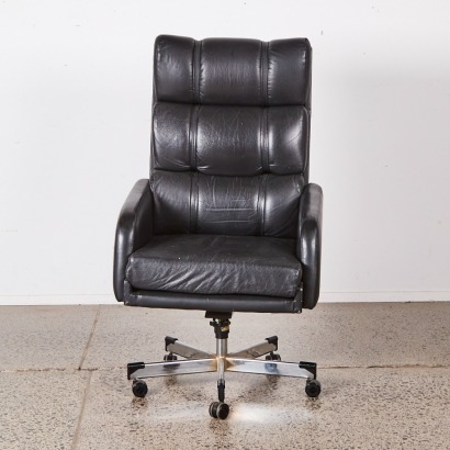 Damba High back executive leather chair c1970