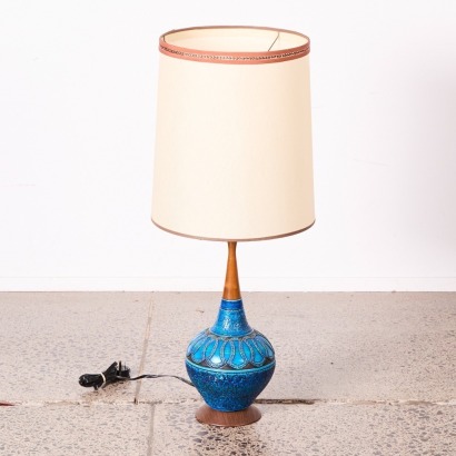 A Blue Ceramic Lamp