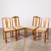 A Pair of Cross Stich Upholstered Dining Chairs - 2