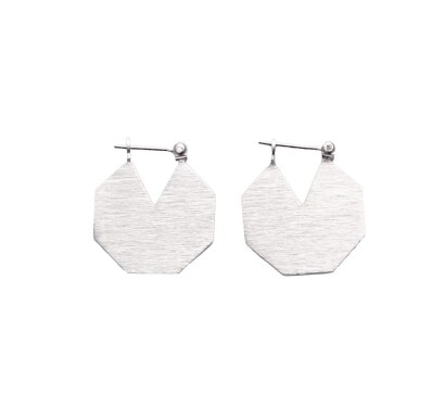 Silver Geometric Earrings