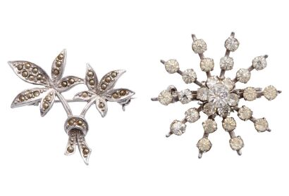 Two Silver Tone Brooches