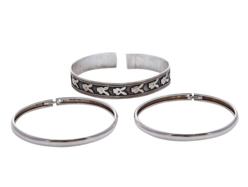 Three Silver Bangles