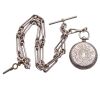 Sterling Silver Pocket Watch and Fob Chain - 2