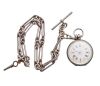 Sterling Silver Pocket Watch and Fob Chain