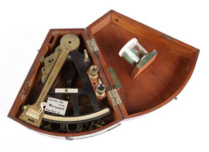 A Victorian Ebony & Brass Sextant by 'J A Seckel & Sons'