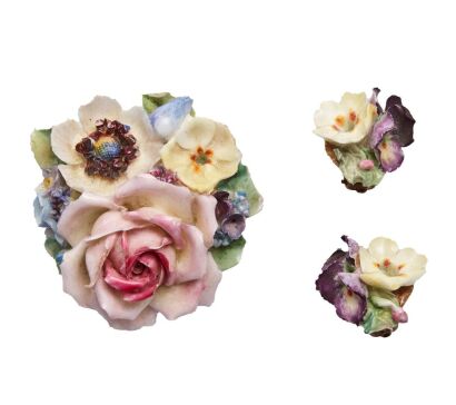 Flower Brooch and Earrings