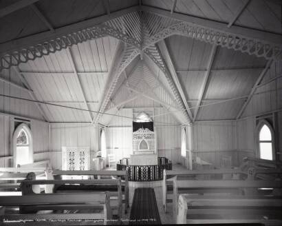 LAURENCE ABERHART Interior Anglican Church, Pawarenga Peninsula, Whangape Harbour, Northland, 10 May 1982