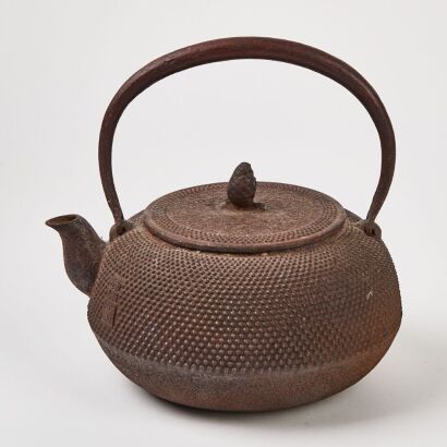 A Japanese Iron Cast Teapot