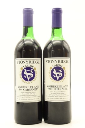 (2) 1991 Stonyridge Vineyard Larose, Waiheke Island (LMS)