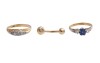 Three 18ct Gold Items