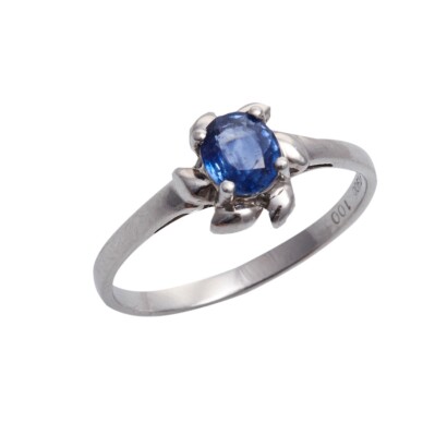 Platinum Sapphire Ring