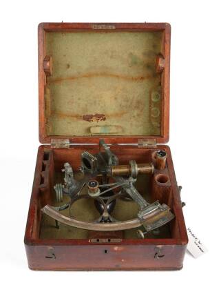 A Vintage Brass Sextant by 'McMillan & Talbot' Tower Hill, London