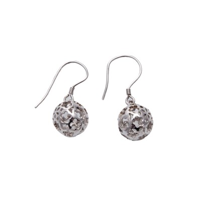 Silver Ball Earrings